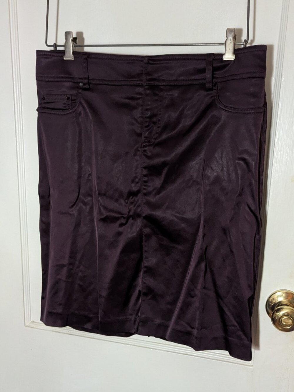 90s vintage Cache midi skirt purple silk - small